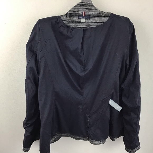 Tommy Hilfiger stretch fitted polyester blend blazer with elbow patches. Sz 12 - Picture 4 of 15